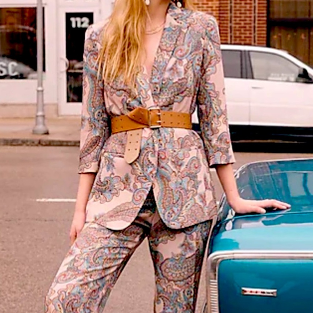 EXPRESS Paisley, print blazer